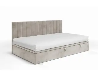 OD RĘKI ! INTARO A43 łóżko z pojemnikiem 80x200 w kolorze ciepły beż tkanina Magic Velvet 2210